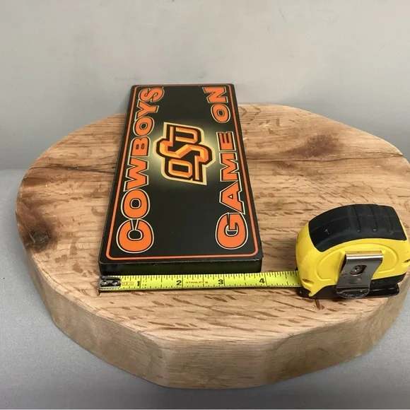 🟠 New - Oklahoma State Cowboys - Game On - Desk Top - Shelf or Wall Hang Sign - Picture 9 of 10